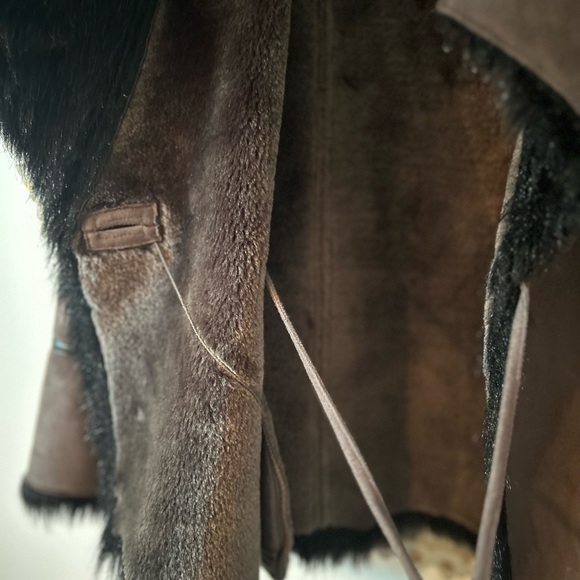 Mob Wife Novelti Faux Suede/Fur Penny Lane Coat – Size Large - Picture 6 of 8